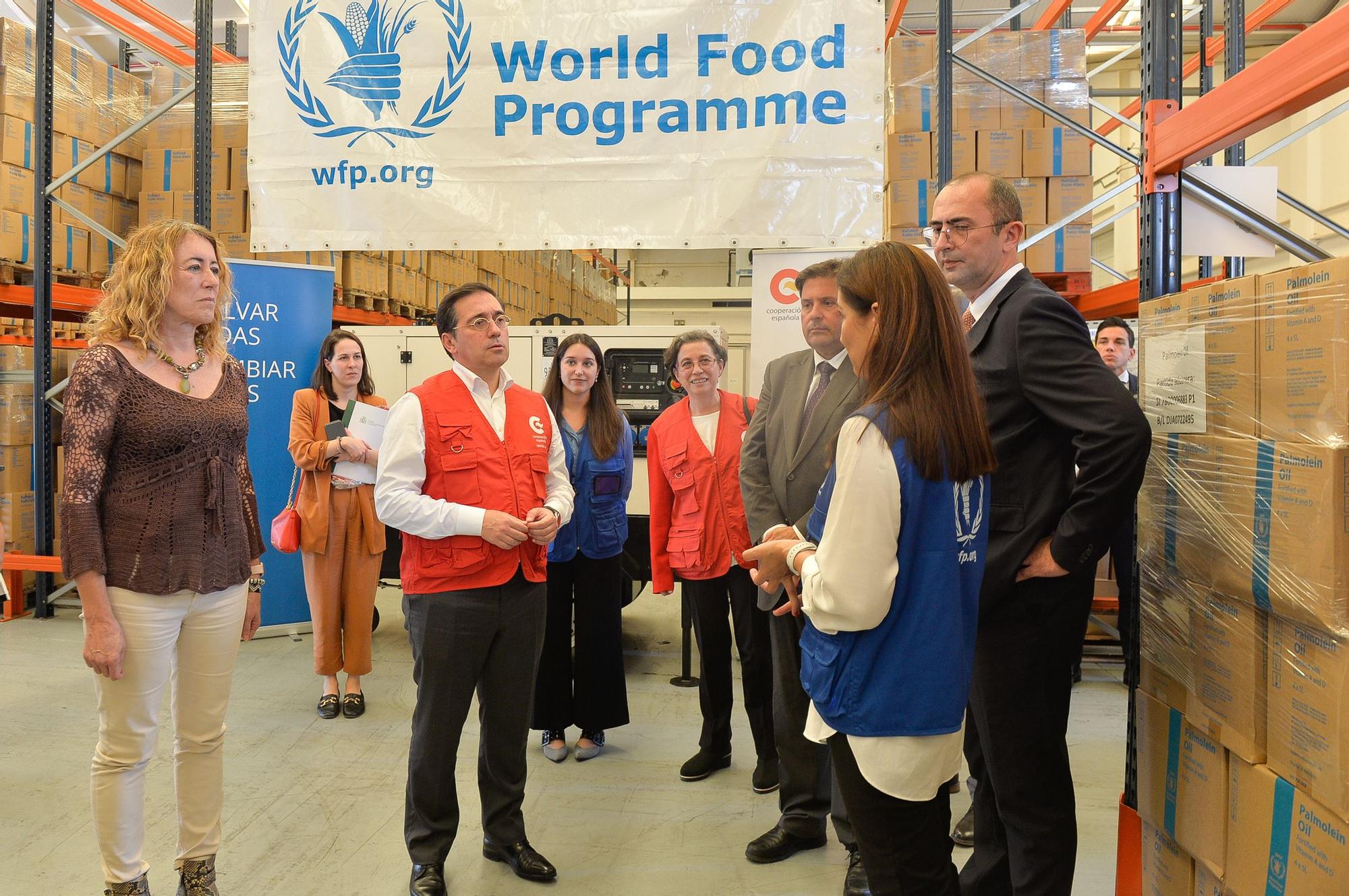 Visita de José Manuel Albares a la sede del Programa Mundial de Alimentos