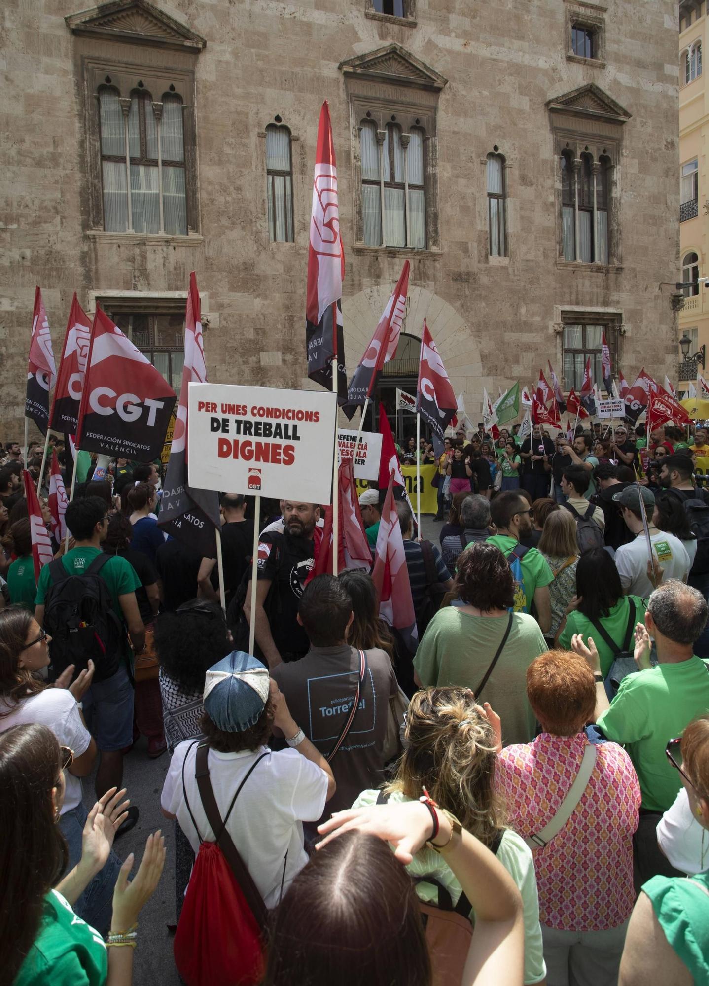 La huelga educativa en València, en imágenes