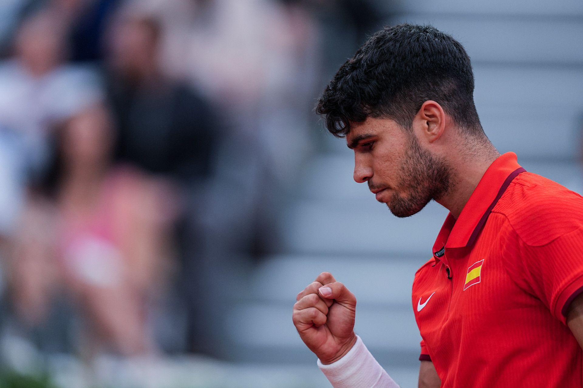 Carlos Alcaraz en la primera ronda de los Juegos Olímpicos de París 2024