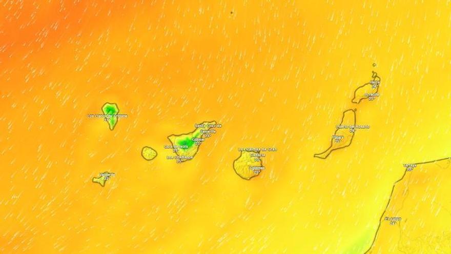 Canarias mantiene temperaturas inusualmente altas con máximas cercanas a los 30 grados este lunes