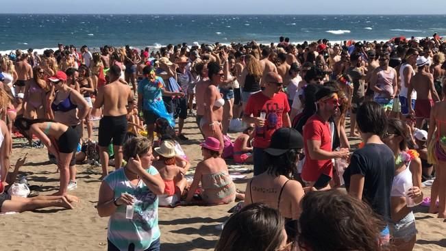 Carnaval de Maspalomas 2017: Fiesta de Carnaval en Playa del Inglés y Entierro de la Sardina