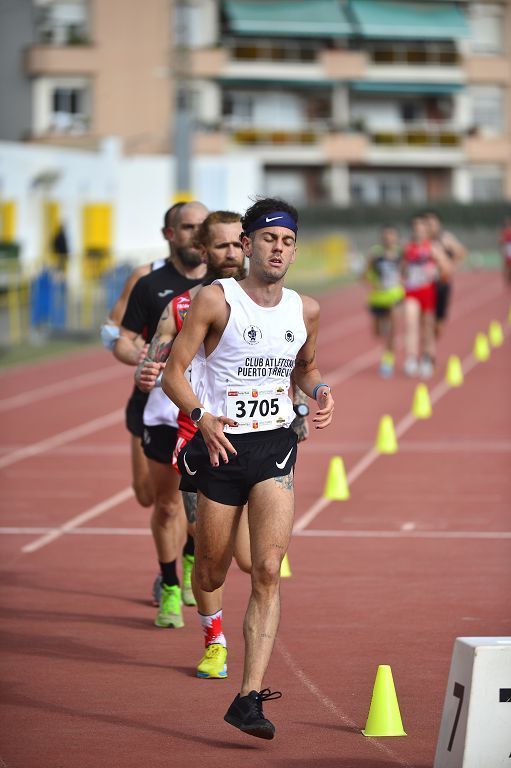 Pruebas de atletismo nacional en la pista de atletismo de Cartagena este domingo