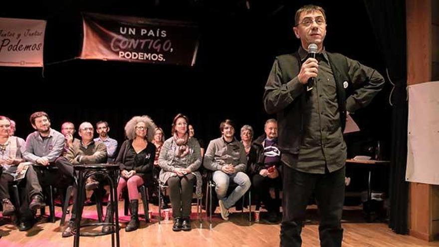 Juan Carlos Monedero, durante un acto de Podemos en Palma.