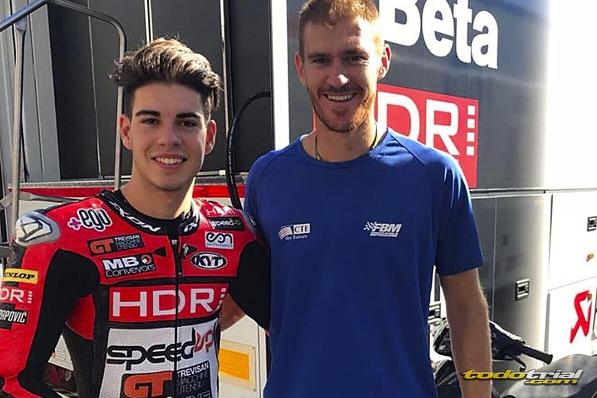 Augusto Fernández y Marc Horrach, en el circuito.
