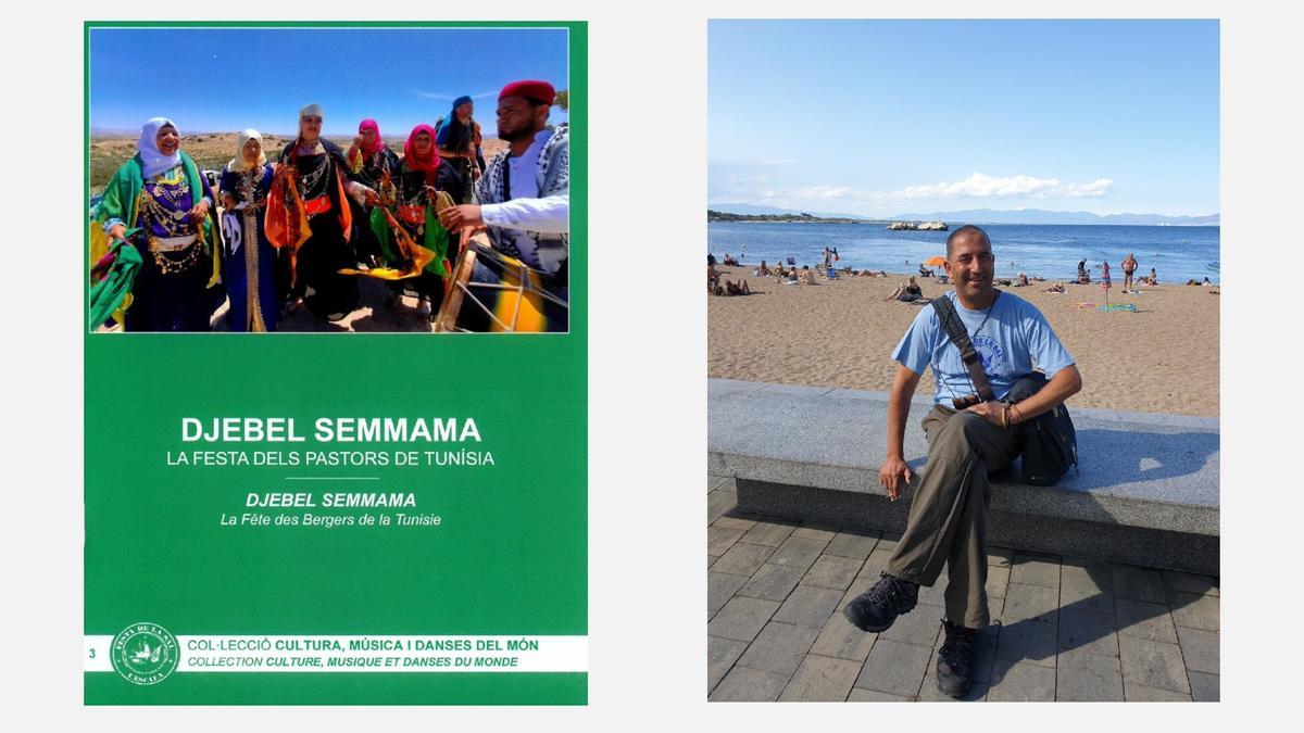 El llibre editat per l'ajuntament de l'Escala sobre la Festa dels Pastors, i Adnen Helali a la platja de l'Escala
