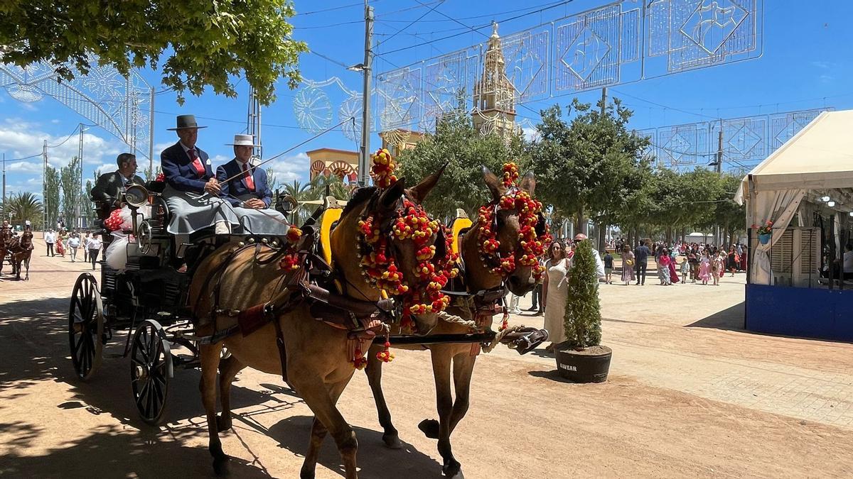Carruajes, en el recinto de El Arenal.