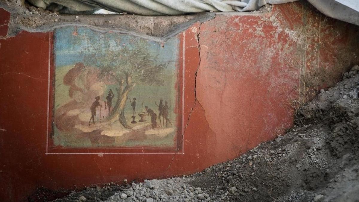 Vista de las excavaciones en el área del 'Regio V' en el yacimiento arqueológico de Pompeya