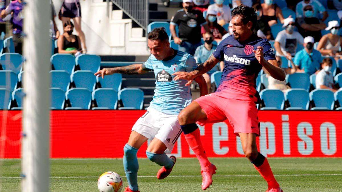 Aspas, durante el Celta - Atlético