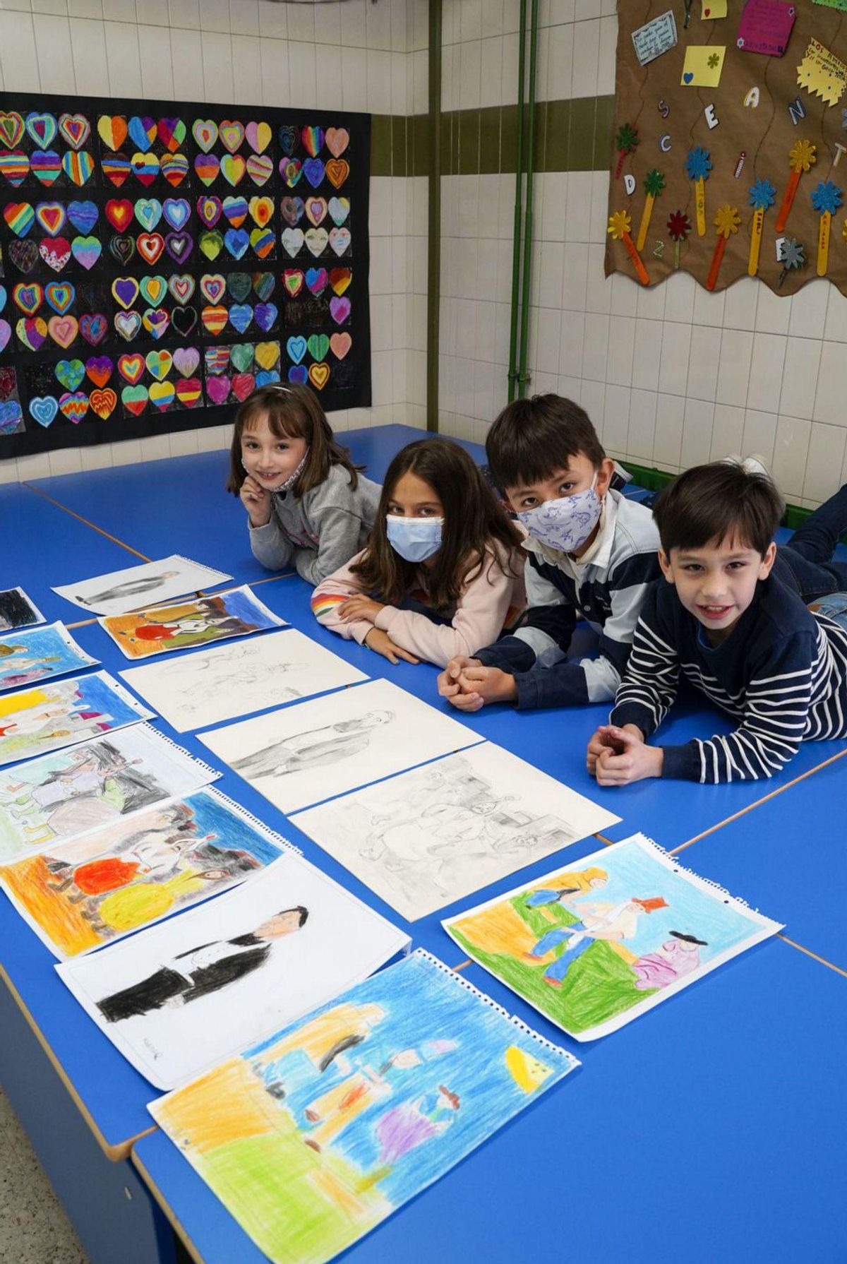 Varios alumnos del colegio Asturias, el año pasado, durante una actividad. | I. S.