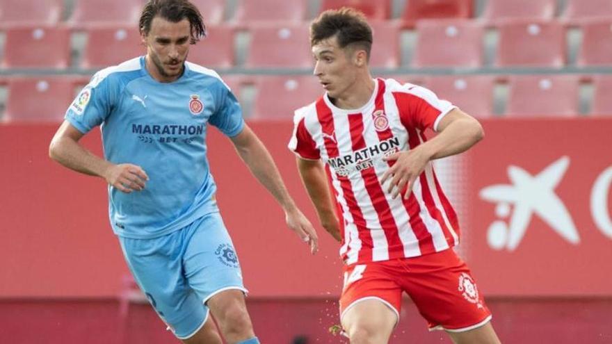 Ignasi Miquel i Valery, en un partit d&#039;entrenament a Montilivi