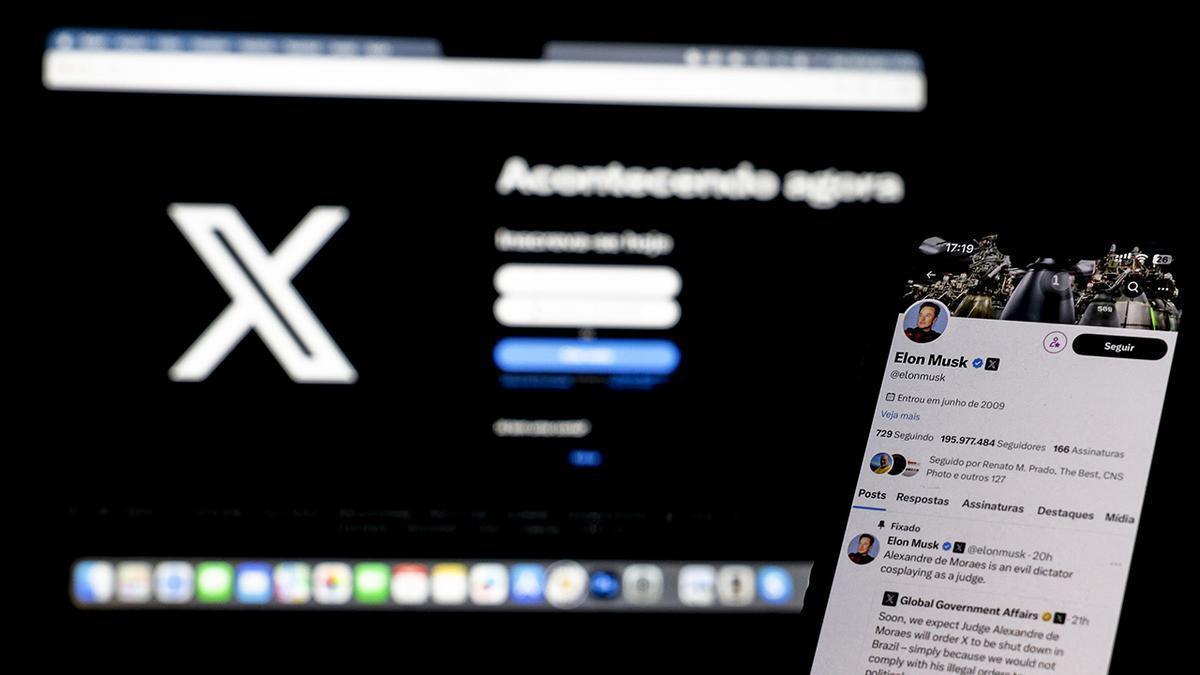 Imagen de archio de un dispositivo móvil con la red social X.
