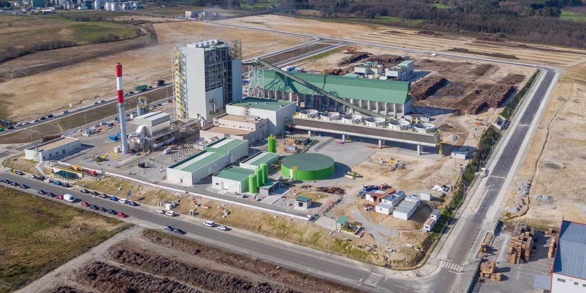Imagen de archivo de una planta de biomasa en construcción.