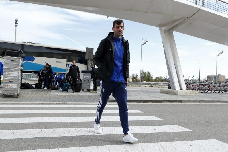 Salida del Real Zaragoza a Almería