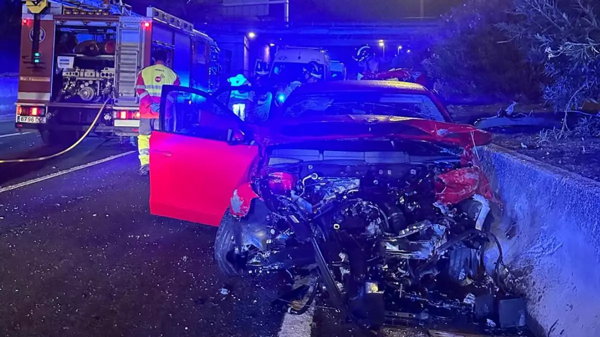 Un hombre resulta herido tras un accidente de tráfico en Las Palmas de Gran Canaria
