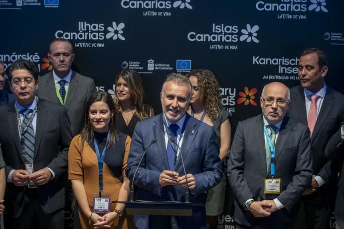 inauguración del Pabellón de Canarias de la World Travel Market, en Londres