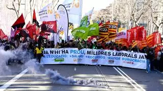 Manifestación de profesores en Barcelona