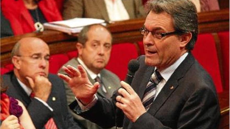 Artur Mas en el debat de pressupostos que es va celebrar dijous passat al Parlament.