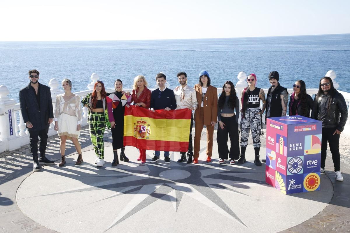 Los finalistas del Benidorm Fest 2023, que celebrará su final el sábado 4 de febrero.