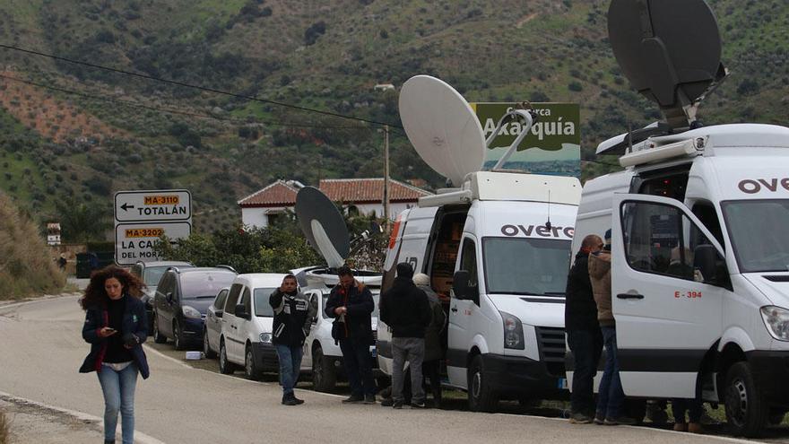 Multitud de medios internacionales se han desplazado hasta Totalán para narrar en directo la evolución del rescate del pequeño Julen.