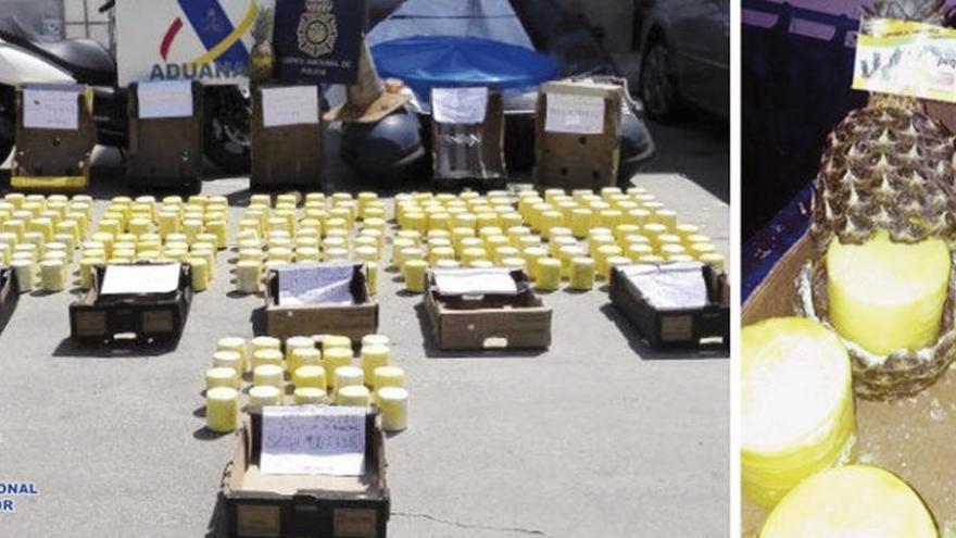 200 kilos de cocaína en piñas en Algeciras