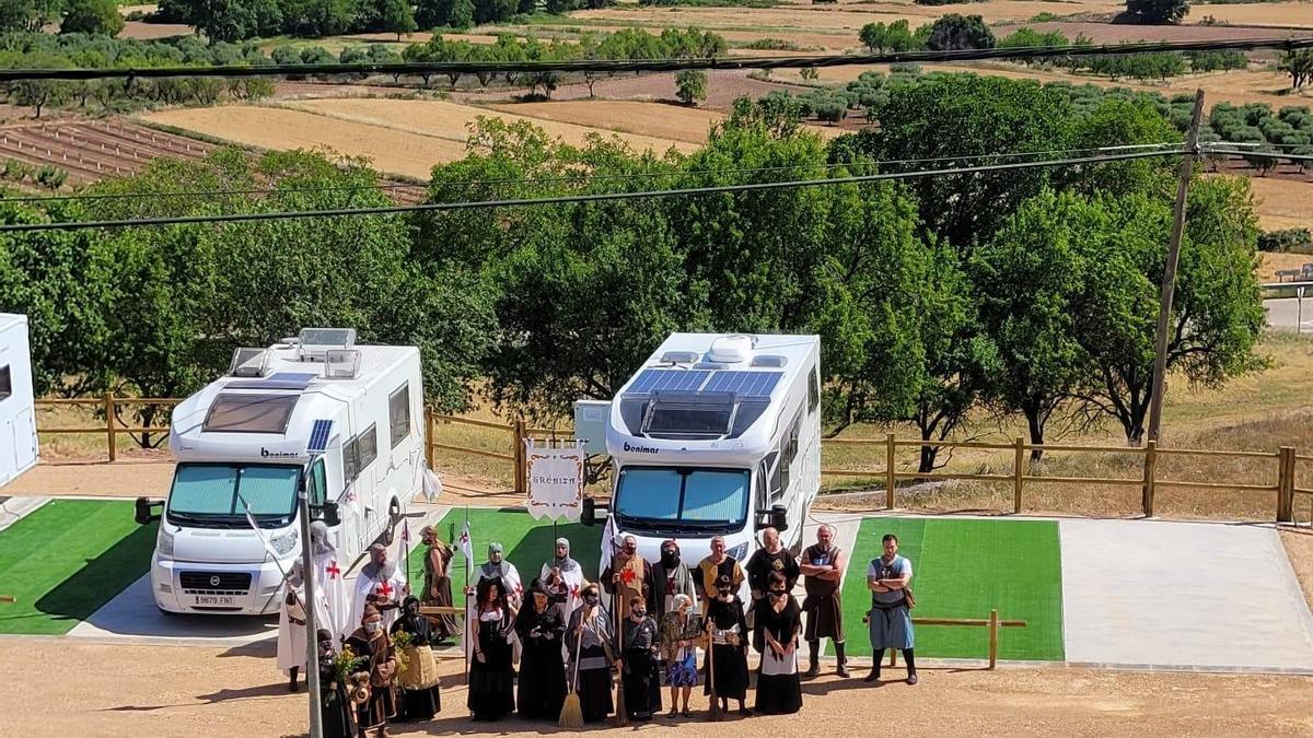 Inauguración del parquin de autocaravanas, el pasado fin de semana.