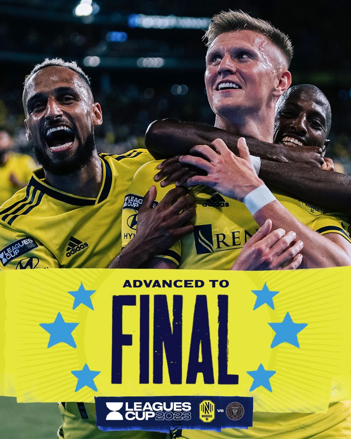 Los jugadores del Nashville celebran su pase a la final