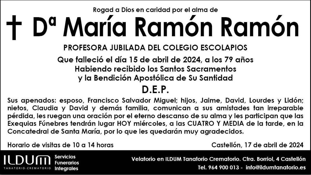 Dª María Ramón Ramón