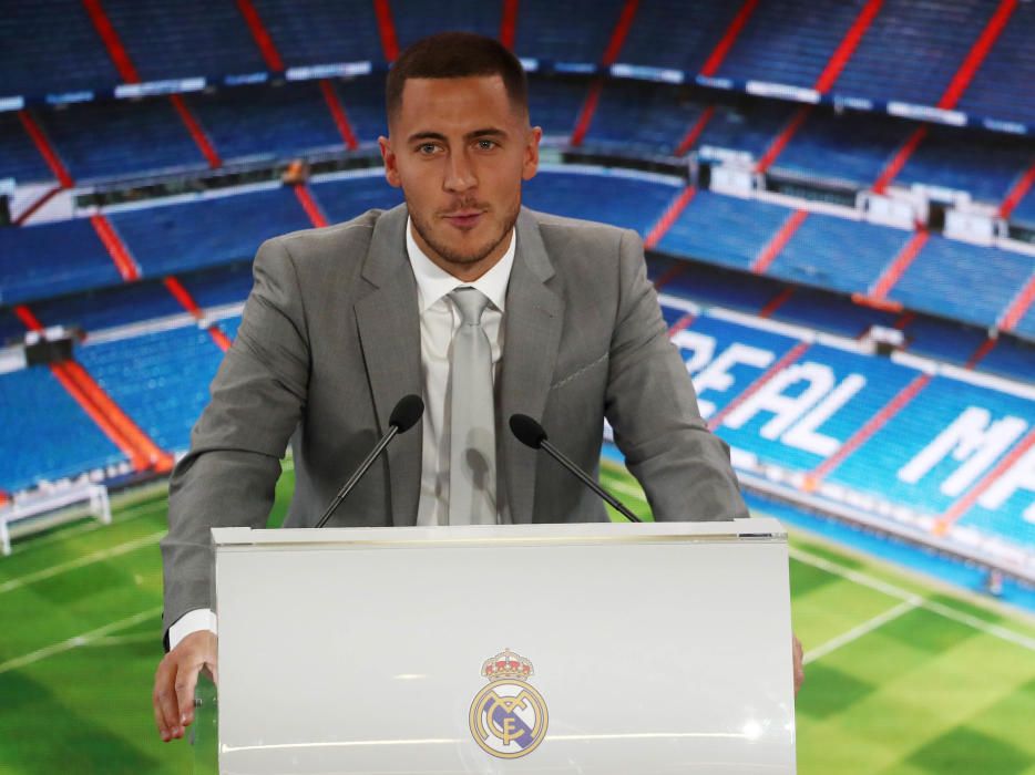 Presentación de Eden Hazard en el Bernabéu