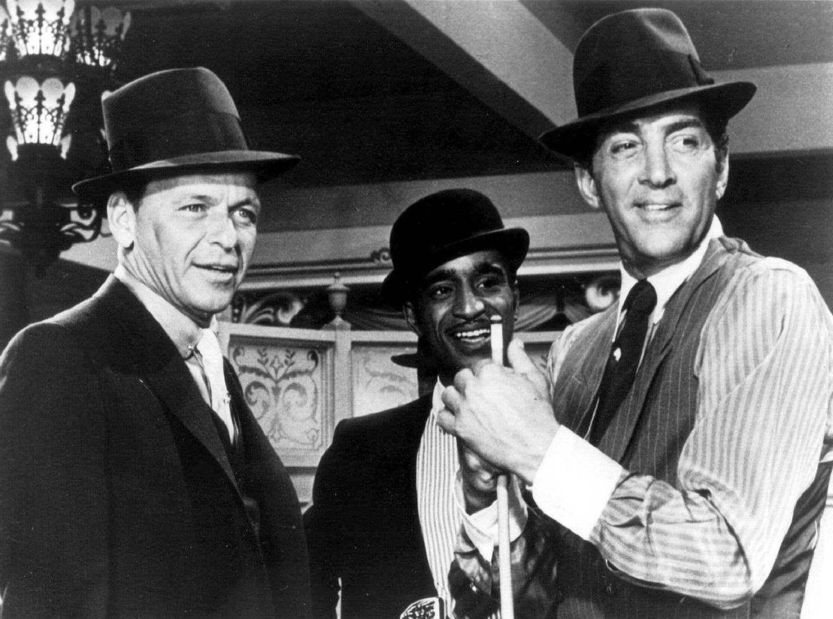 D’esquerra a dreta, Frank Sinatra, Sammy Davis Jr. i Dean Martin, tres dels integrants de l’anomenat «The Rat Pack».