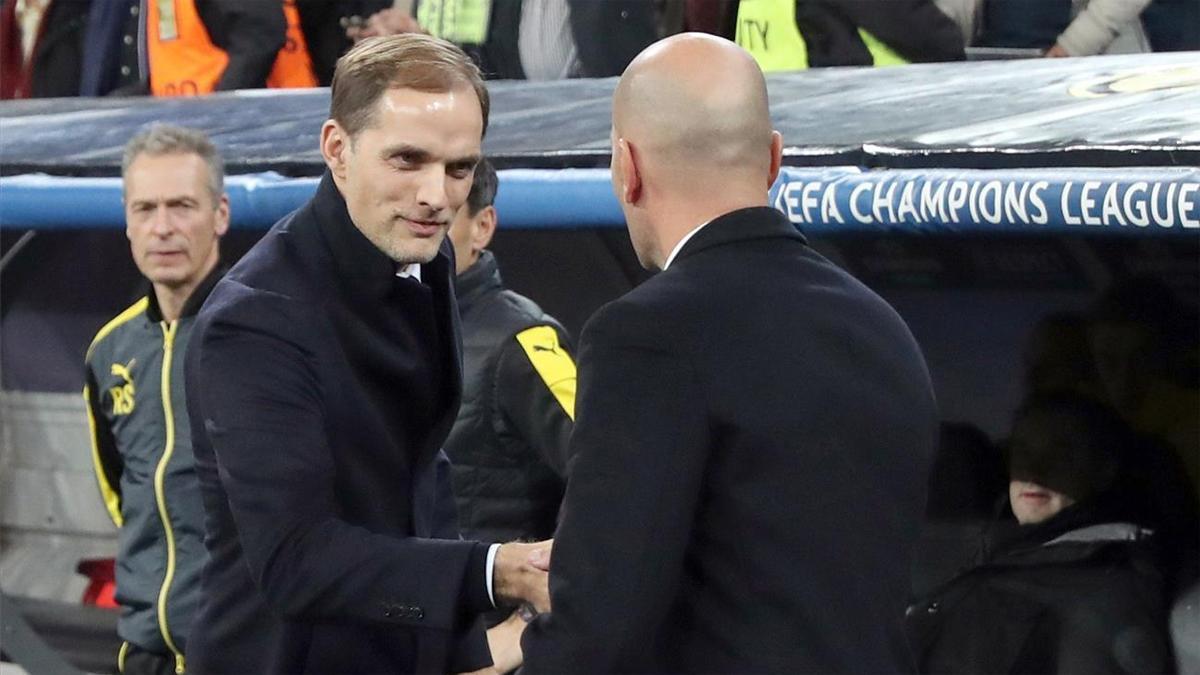 Zidane y Tuchel se saludan