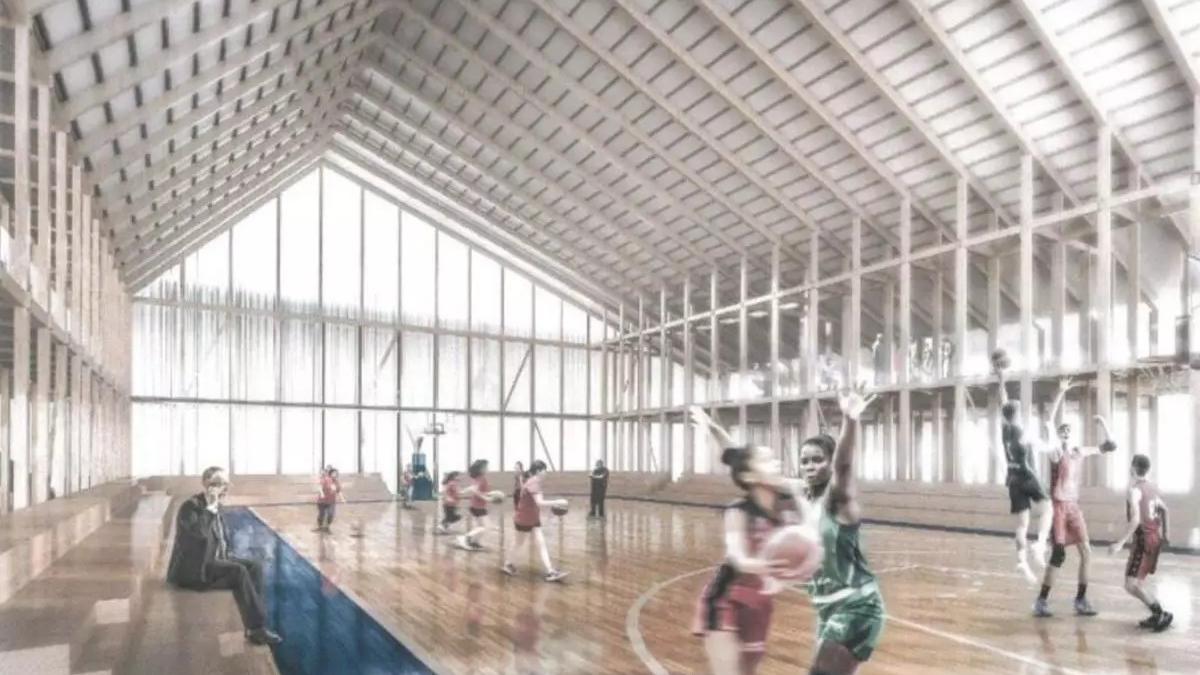 Así hubiera sido el centro de tecnificación del baloncesto.