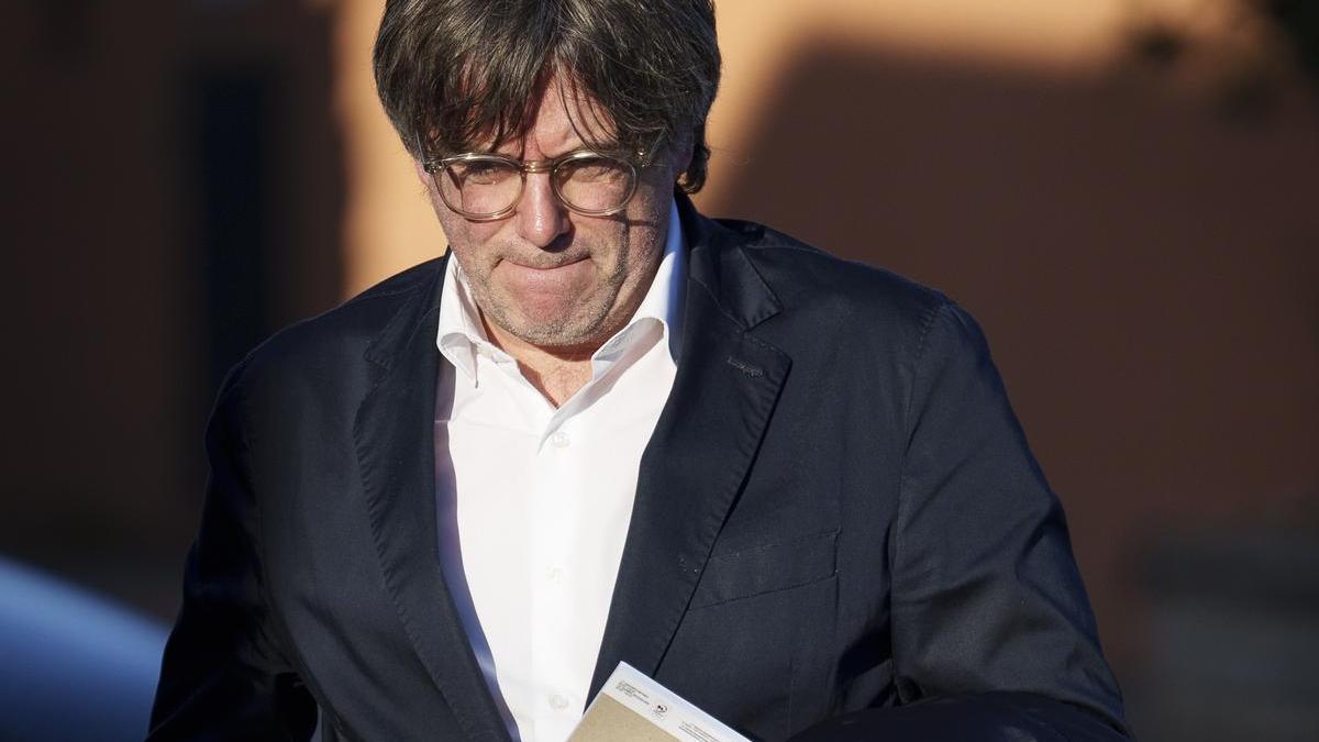 Expresidente de la Generalitat Carles Puigdemont acto del Consejo de la República