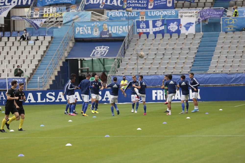 Los jugadores, durante el calentamiento