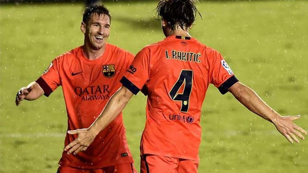 Messi y Rakitic destacaron en Valencia