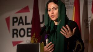 La parlamentaria y activista afgana Fawzia Koofi hoy en el acto de entrega del premio Casa Asia en Barcelona.