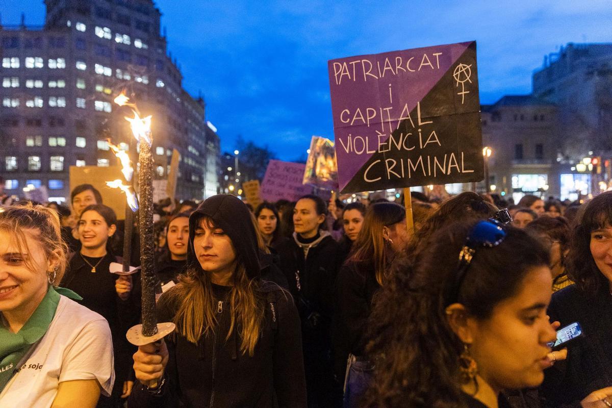 Manifestación del 8-M en Barcelona