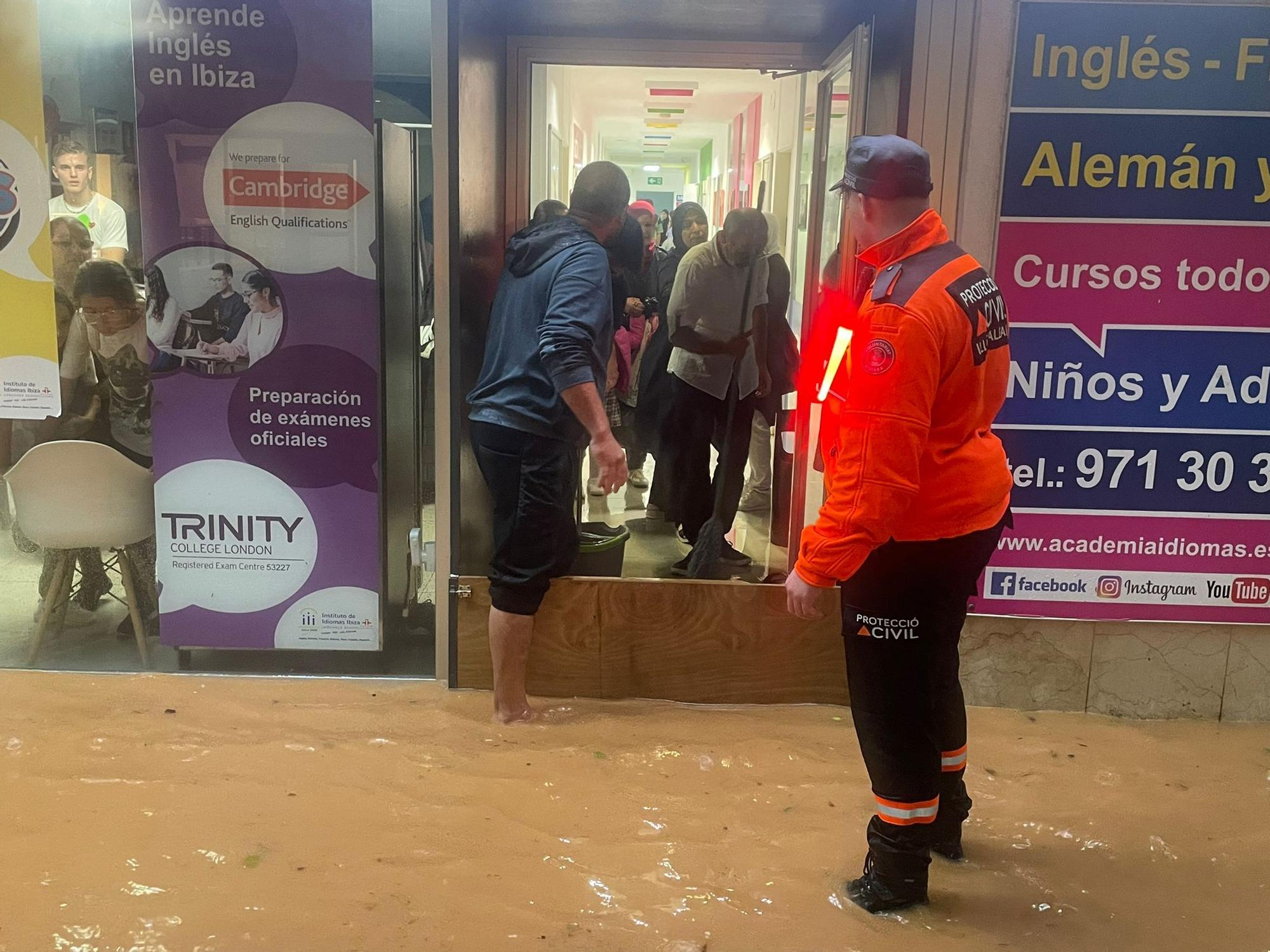 Las imágenes de la dana Alice en la tarde del sábado en Ibiza