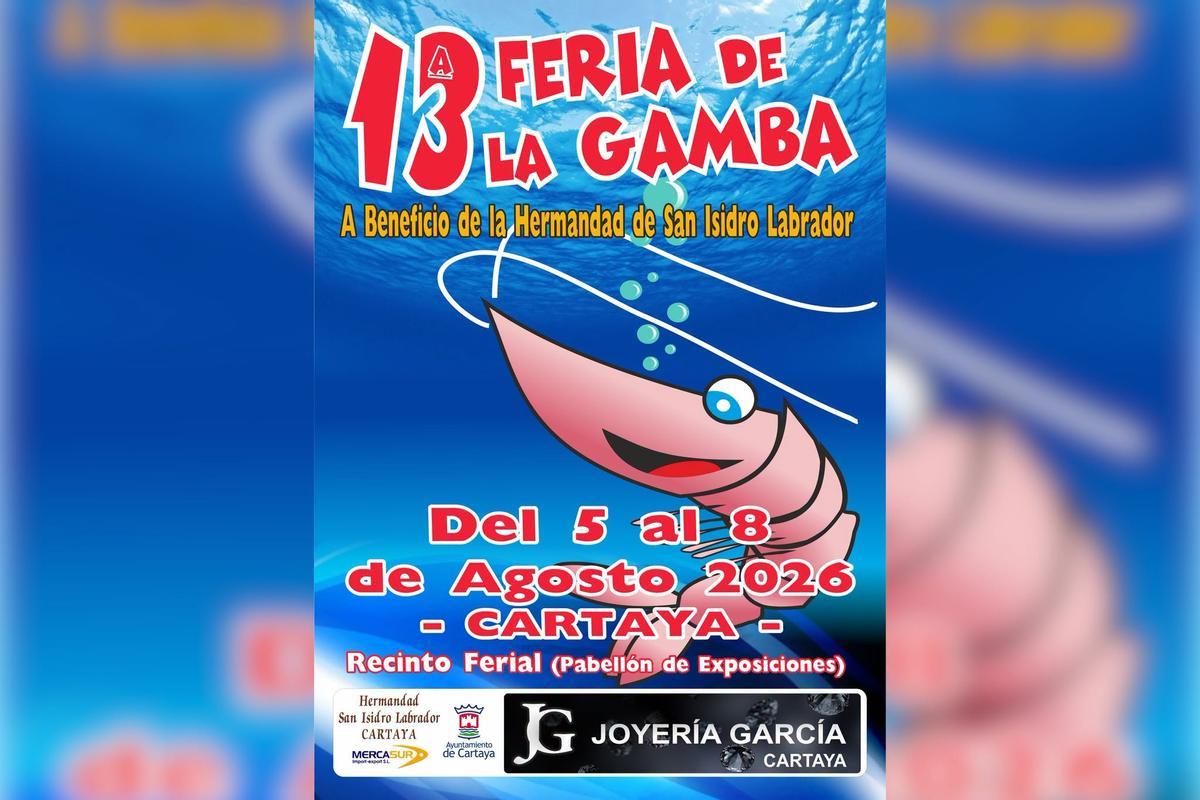 Cartel de la Feria de la Gamba de Cartaya (Huelva).