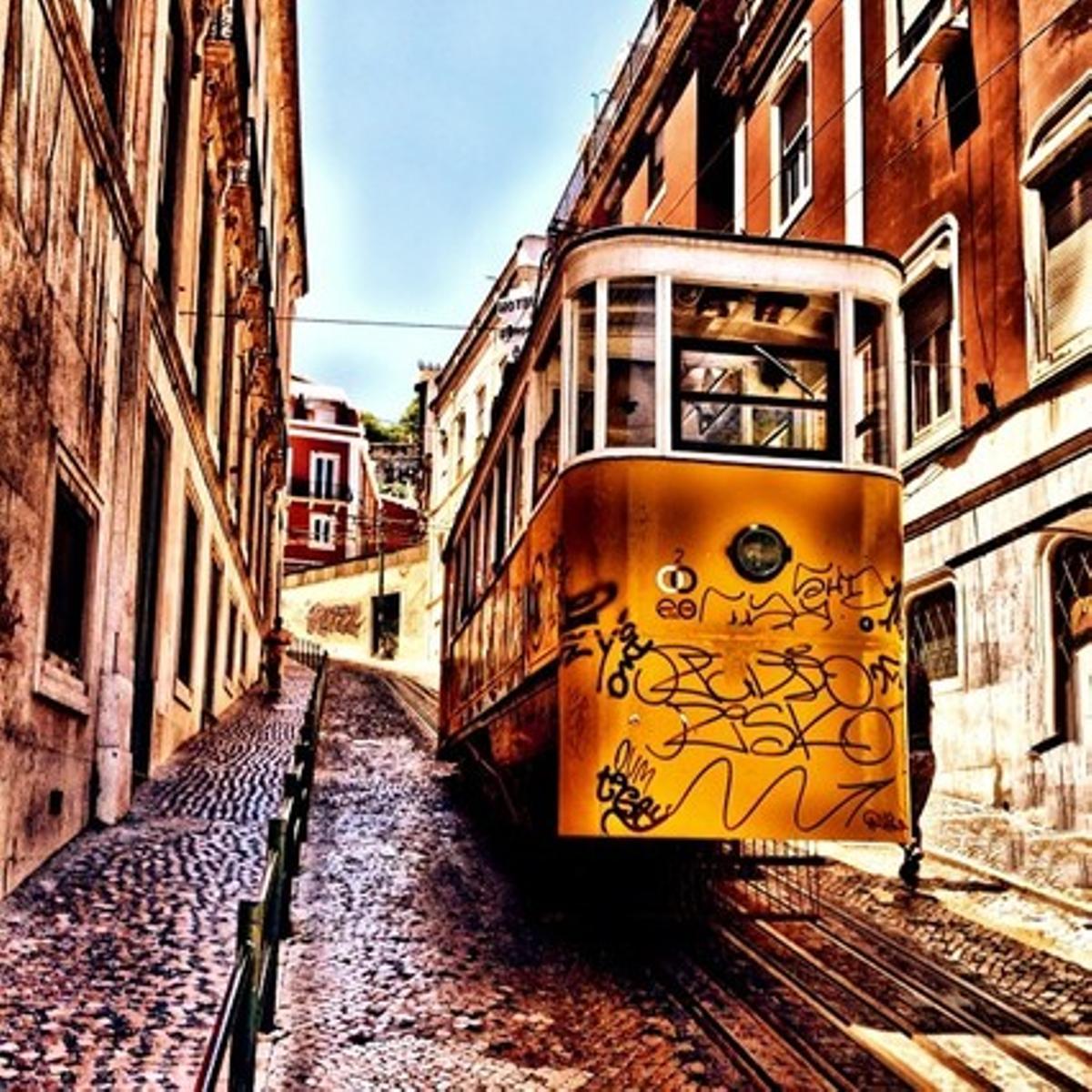 Un tramvia a Lisboa.