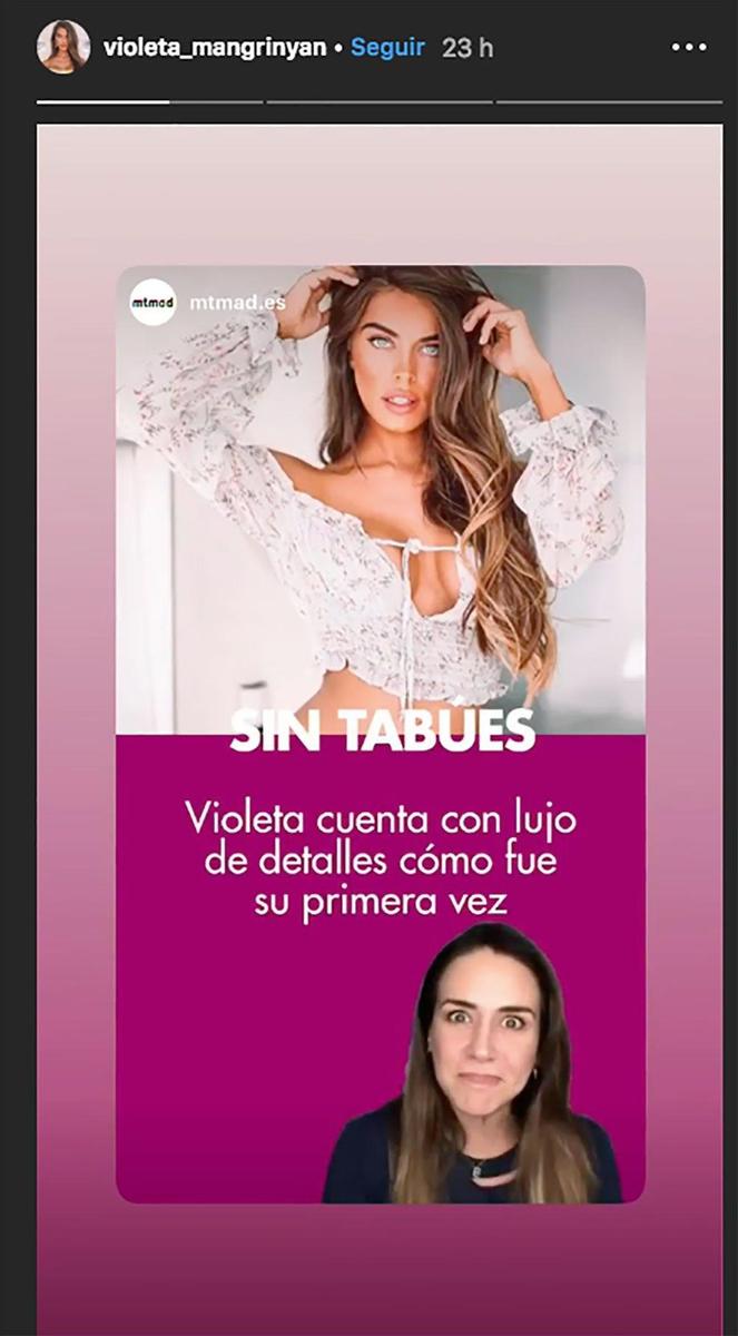 Violeta Mangriñán habla de su primera vez