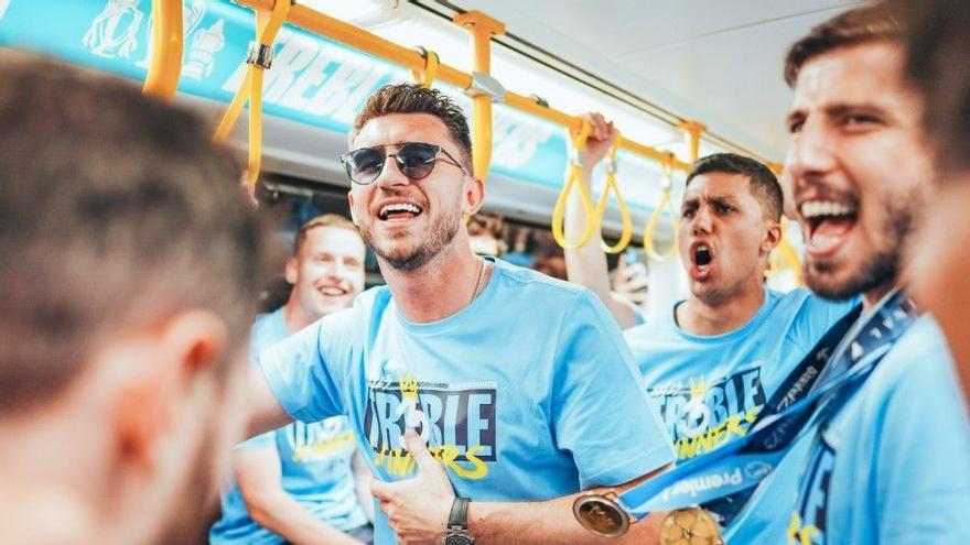 Laporte y Rodri, en la celebración del Manchester City