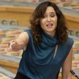 La presidenta de la Comunidad de Madrid, Isabel Díaz Ayuso, interviene durante un pleno en la Asamblea de Madrid, a 23 de mayo de 2024