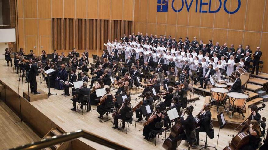 Un momento del concierto, ayer, en el Auditorio.