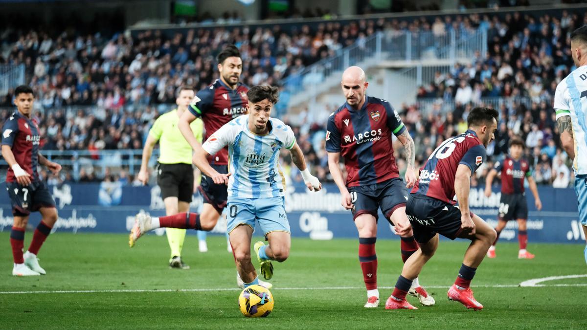 Larrubia, en el partido frente al Levante.