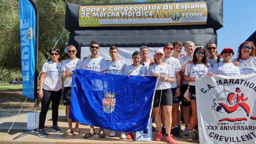 El Club Marathon Crevillente, campeón de España de marcha nórdica en Sevilla