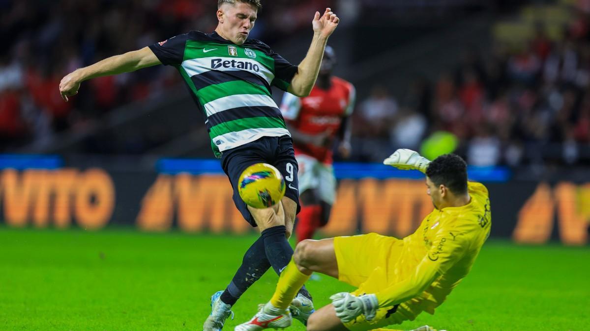 Gyokeres, en una acción