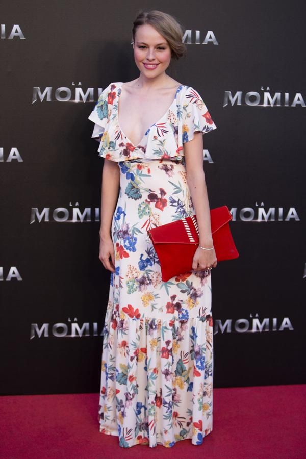 La actriz Esmeralda Moya en el estreno de "La Momia" en Madrid