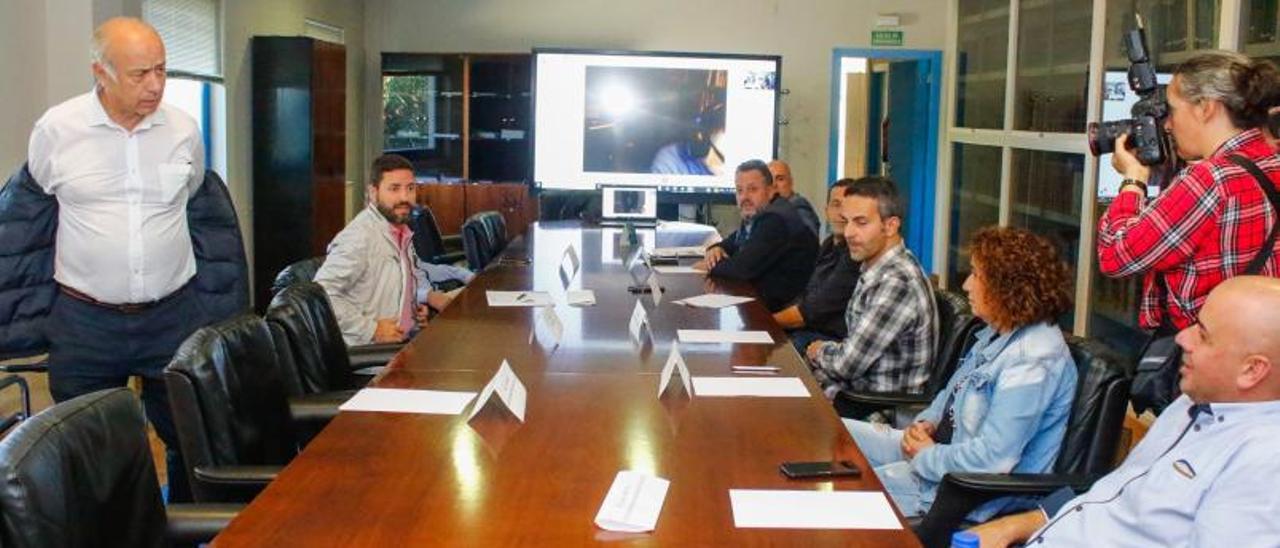 Reunión mantenida ayer en el Consello Regulador do Mexillón de Galicia.