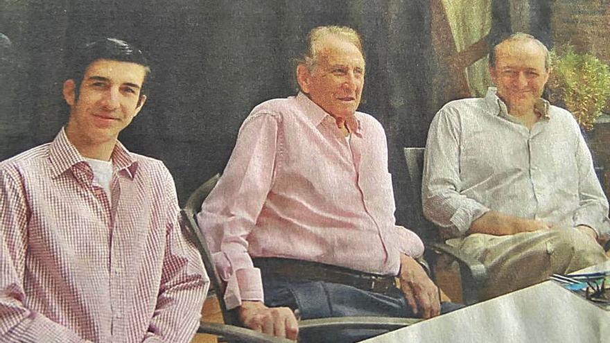 Los tres Luis Rodríguez-Ovejero de la familia: nieto, abuelo y padre