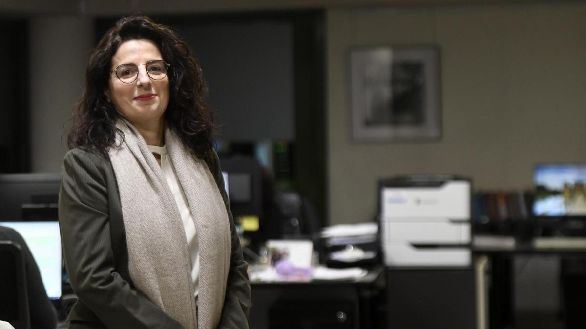 Marta Pérez Cusó, en la Redacción de La Opinión de Murcia.